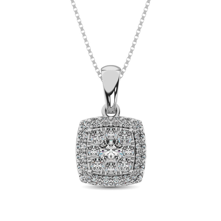Diamond Fashion Pendant 5/8 Ct.tw Round Cut in 14K White Gold