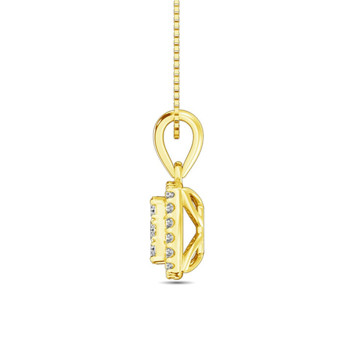 Diamond Fashion Pendant 5/8 Ct.tw Round Cut in 14K Yellow Gold