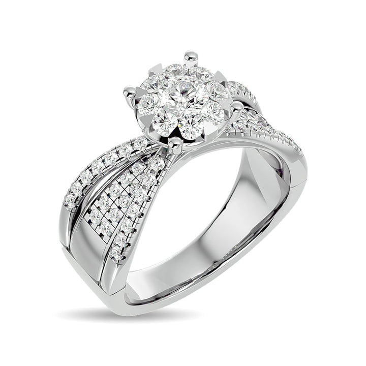 Diamond 1 Ct.Tw. Engagement Ring in 14K White Gold