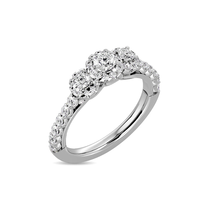 Diamond 1 Ct.Tw. Bridal Ring in 14K White Gold