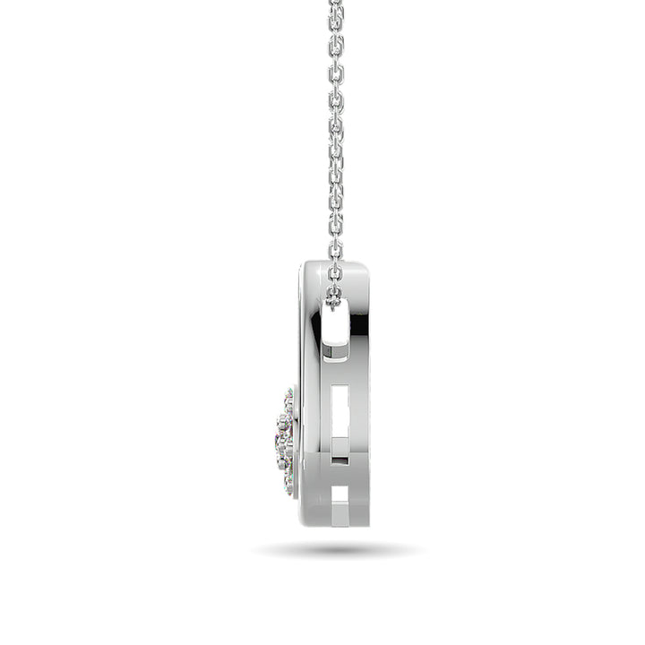 Diamond Tear Shape Pendant 1/10 Ct.tw Round Cut in 10K White Gold
