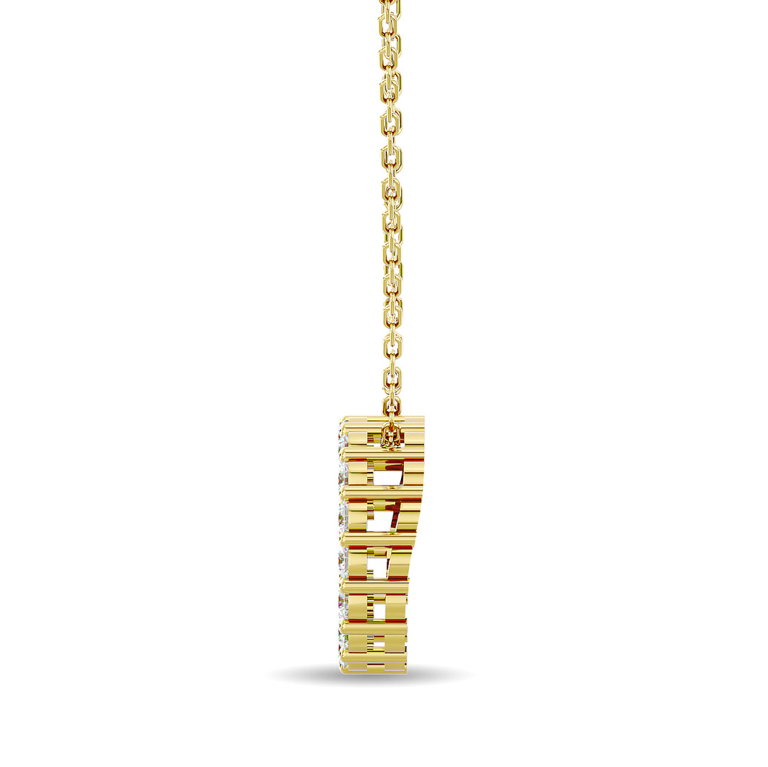 Diamond 1/4 Ct.Tw. Circle Pendant in 14K Yellow Gold
