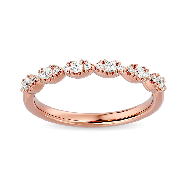 Diamond Wedding Band 1/5 Ct.tw in 14K Rose Gold
