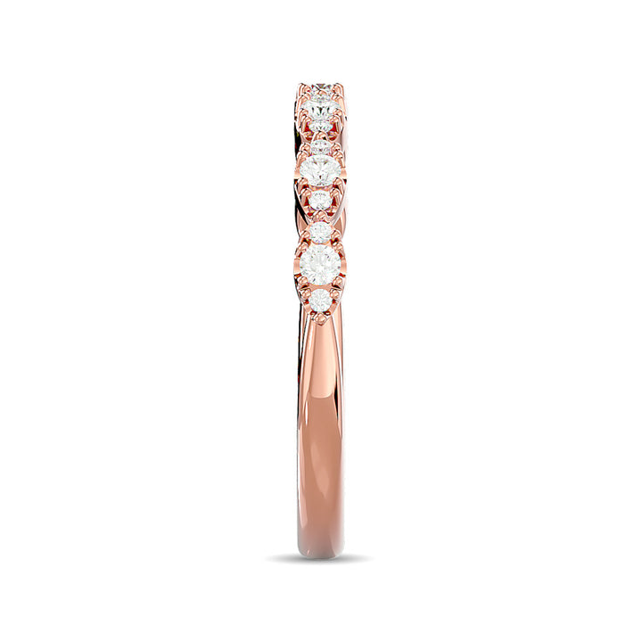 Diamond Wedding Band 1/5 Ct.tw in 14K Rose Gold