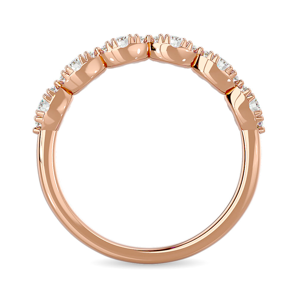 Diamond Wedding Band 1/5 Ct.tw in 14K Rose Gold