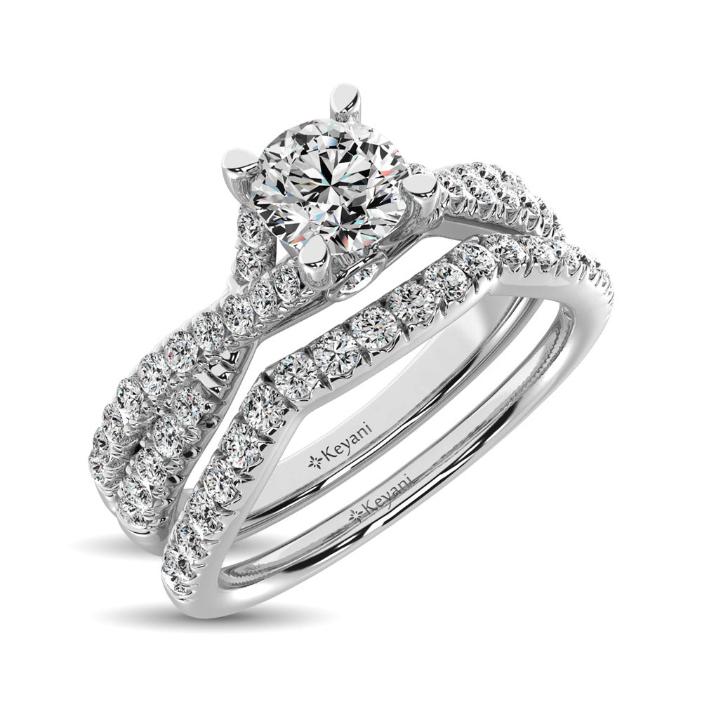 Diamond 1 Ct.Tw. Bridal Ring in 14K White Gold