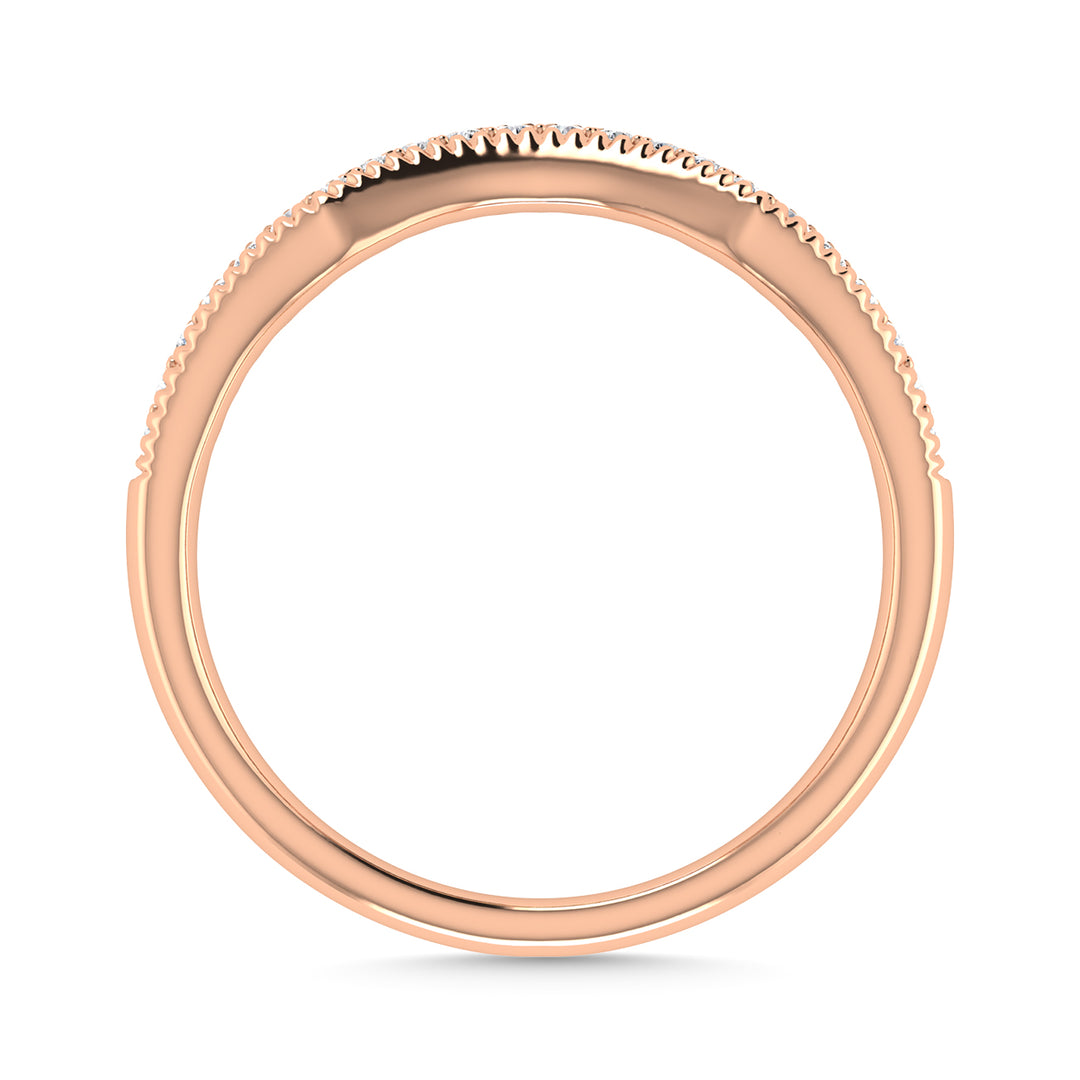 Diamond 1/10 Ct.Tw. Chevron Band in 14K Rose Gold