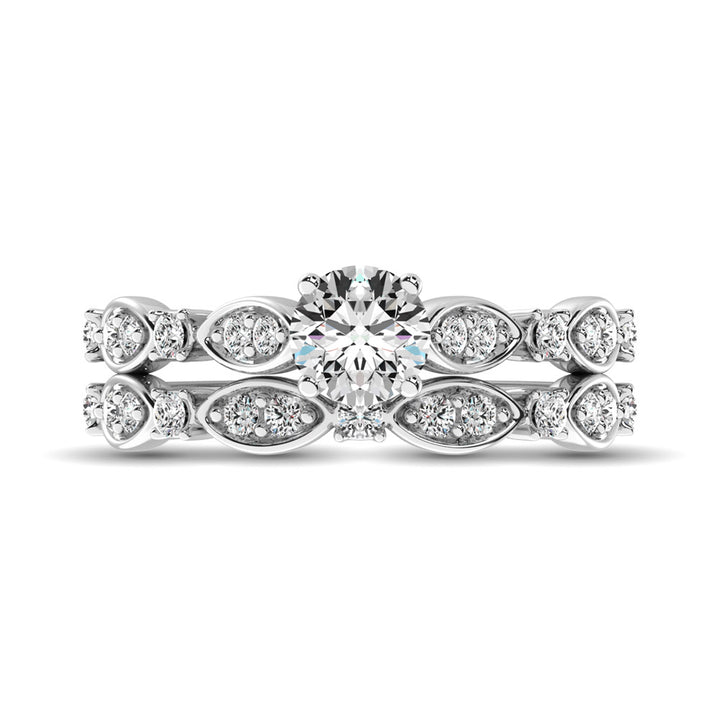 Diamond 3/4 Ct.Tw. Bridal Ring in 14K White Gold