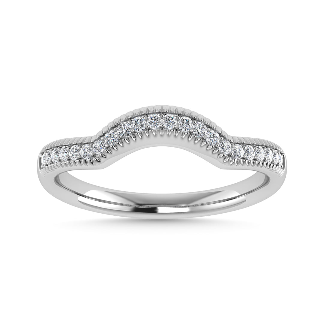 Diamond 1/10 Ct.Tw. Chevron Band in 14K White Gold