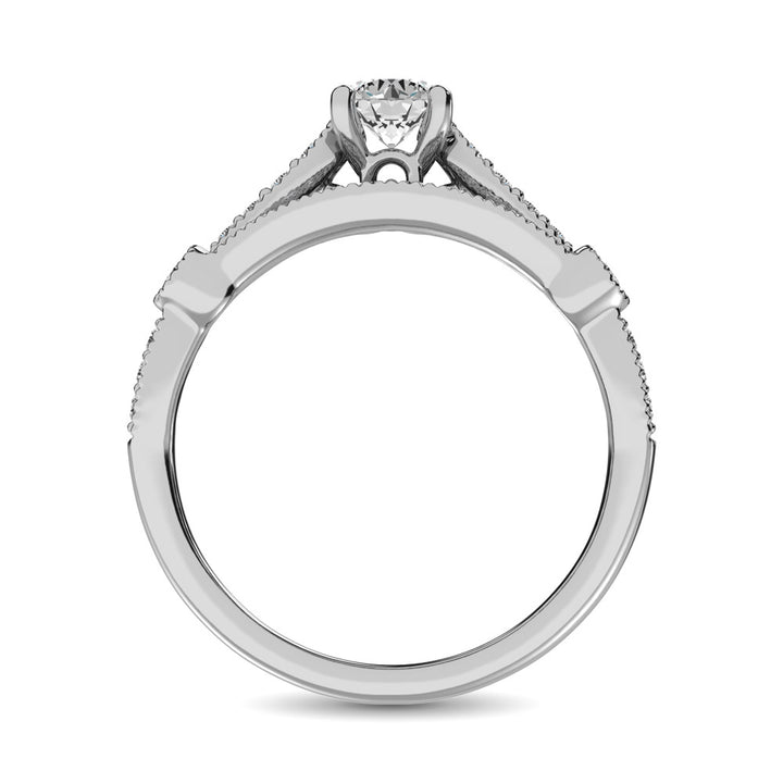 Diamond 1/2 Ct.Tw. Bridal Ring in 14K White Gold