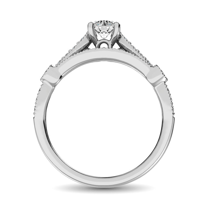 Diamond 1/2 Ct.Tw. Bridal Ring in 14K White Gold