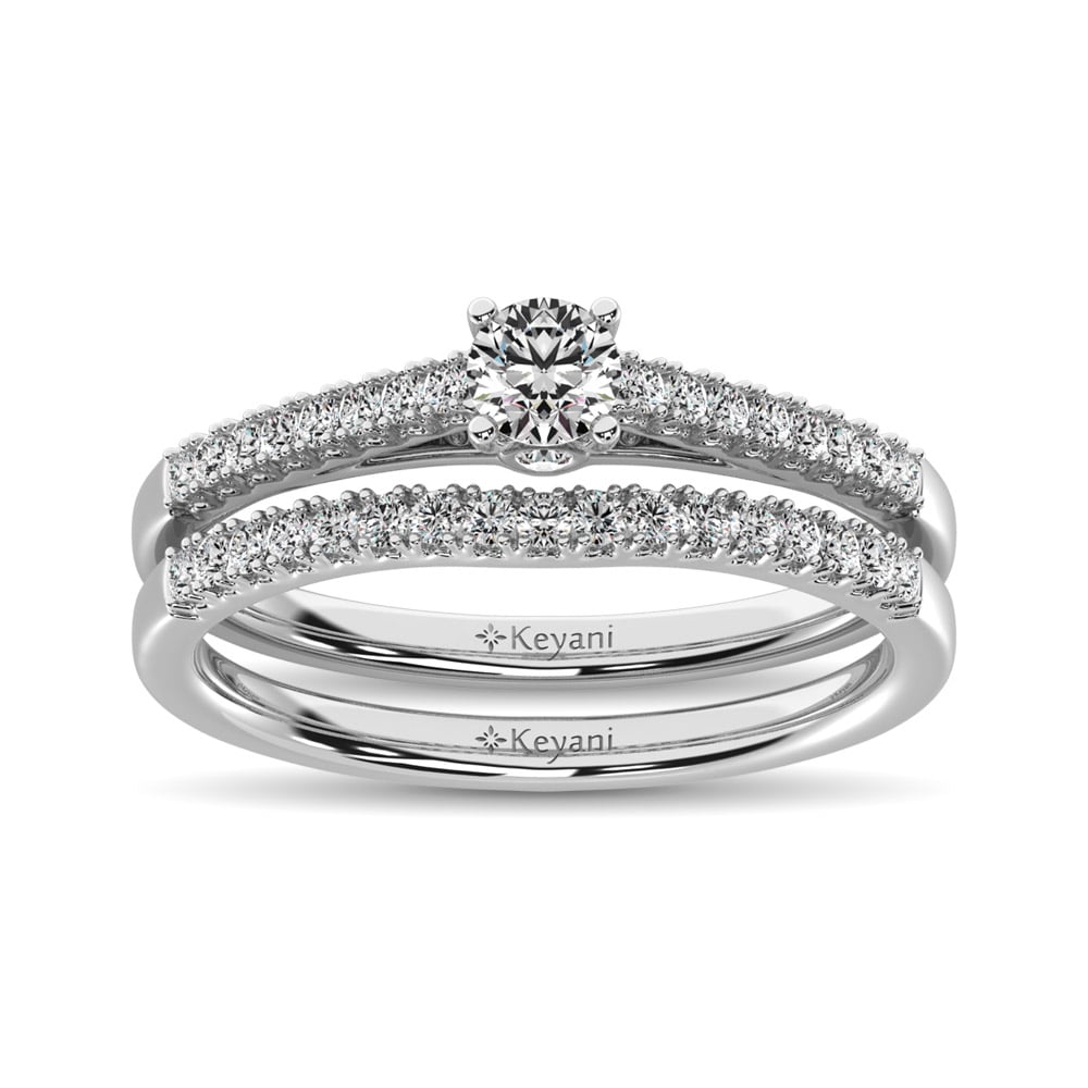 Diamond 1/2 Ct.Tw. Bridal Ring in 14K White Gold
