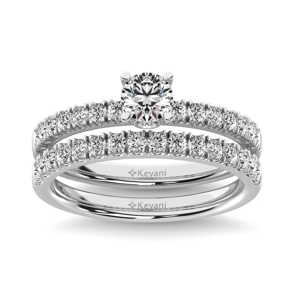 Diamond 1 Ct.Tw. Bridal Ring in 14K White Gold