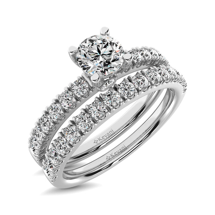 Diamond 1 Ct.Tw. Bridal Ring in 14K White Gold