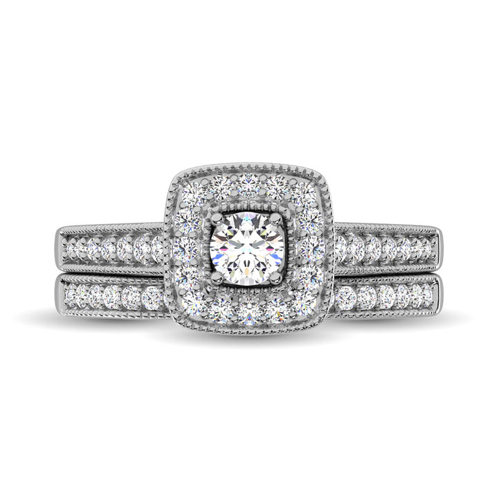Diamond 3/4 Ct.Tw. Bridal Ring in 14K White Gold
