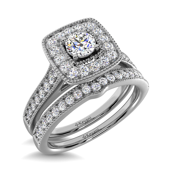 Diamond 3/4 Ct.Tw. Bridal Ring in 14K White Gold