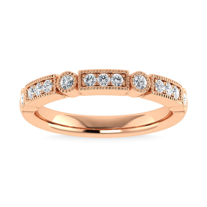 Diamond 1/4 Ct.Tw. Stack Band in 14K Rose Gold