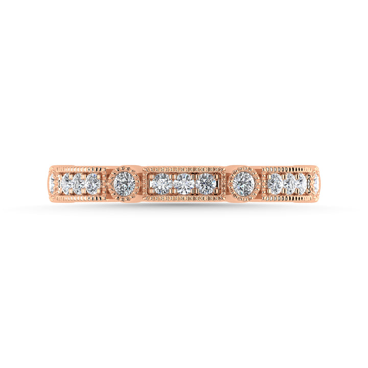 Diamond 1/4 Ct.Tw. Stack Band in 14K Rose Gold