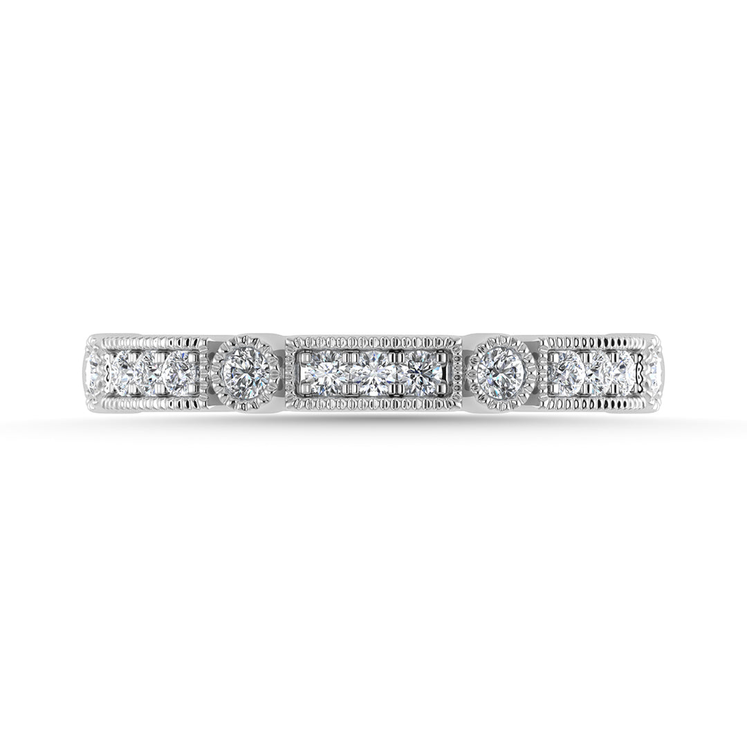 Diamond 1/4 Ct.Tw. Stack Band in 14K White Gold