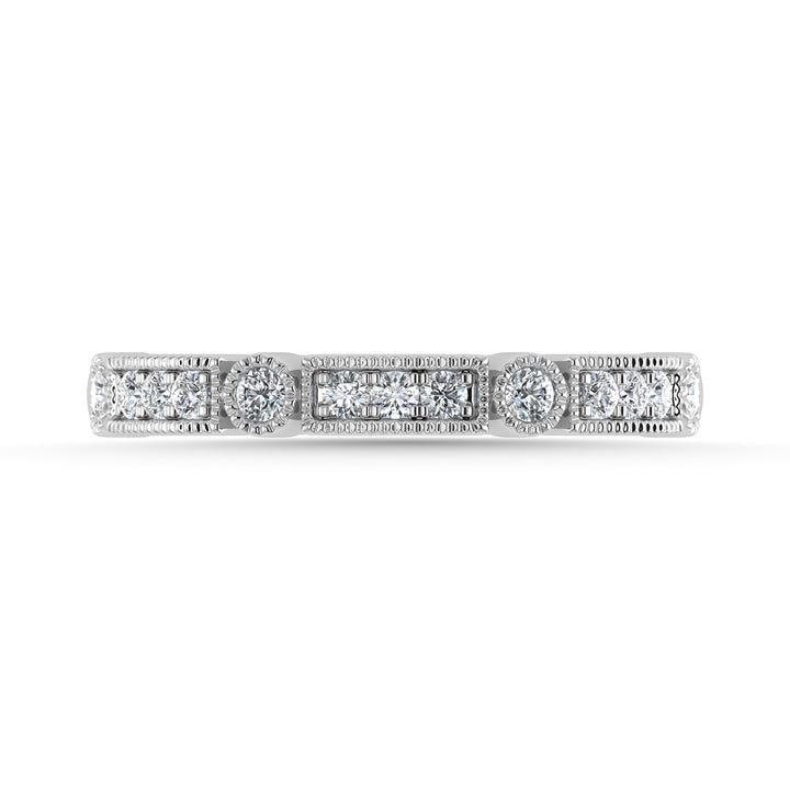 Diamond 1/4 Ct.Tw. Stack Band in 14K White Gold