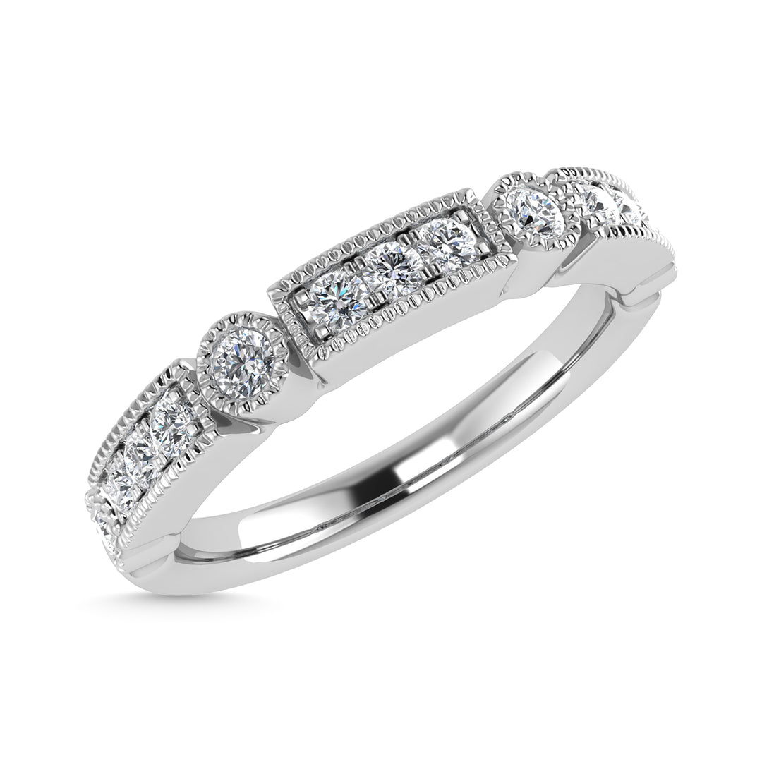 Diamond 1/4 Ct.Tw. Stack Band in 14K White Gold