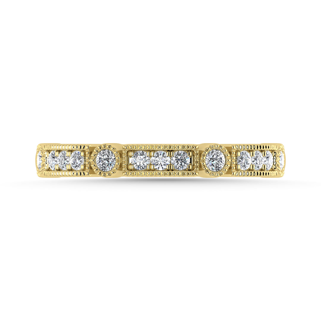 Diamond 1/4 Ct.Tw. Stack Band in 14K Yellow Gold