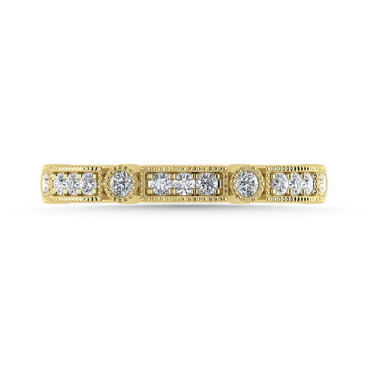 Diamond 1/4 Ct.Tw. Stack Band in 14K Yellow Gold