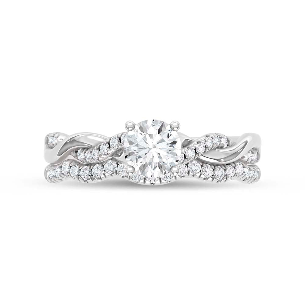 Diamond 3/4 Ct.Tw. Bridal Ring in 14K White Gold