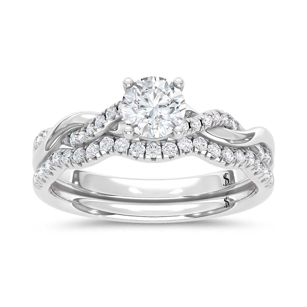 Diamond 3/4 Ct.Tw. Bridal Ring in 14K White Gold