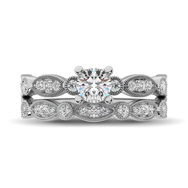 Diamond 1/2 Ct.Tw. Bridal Ring in 14K White Gold