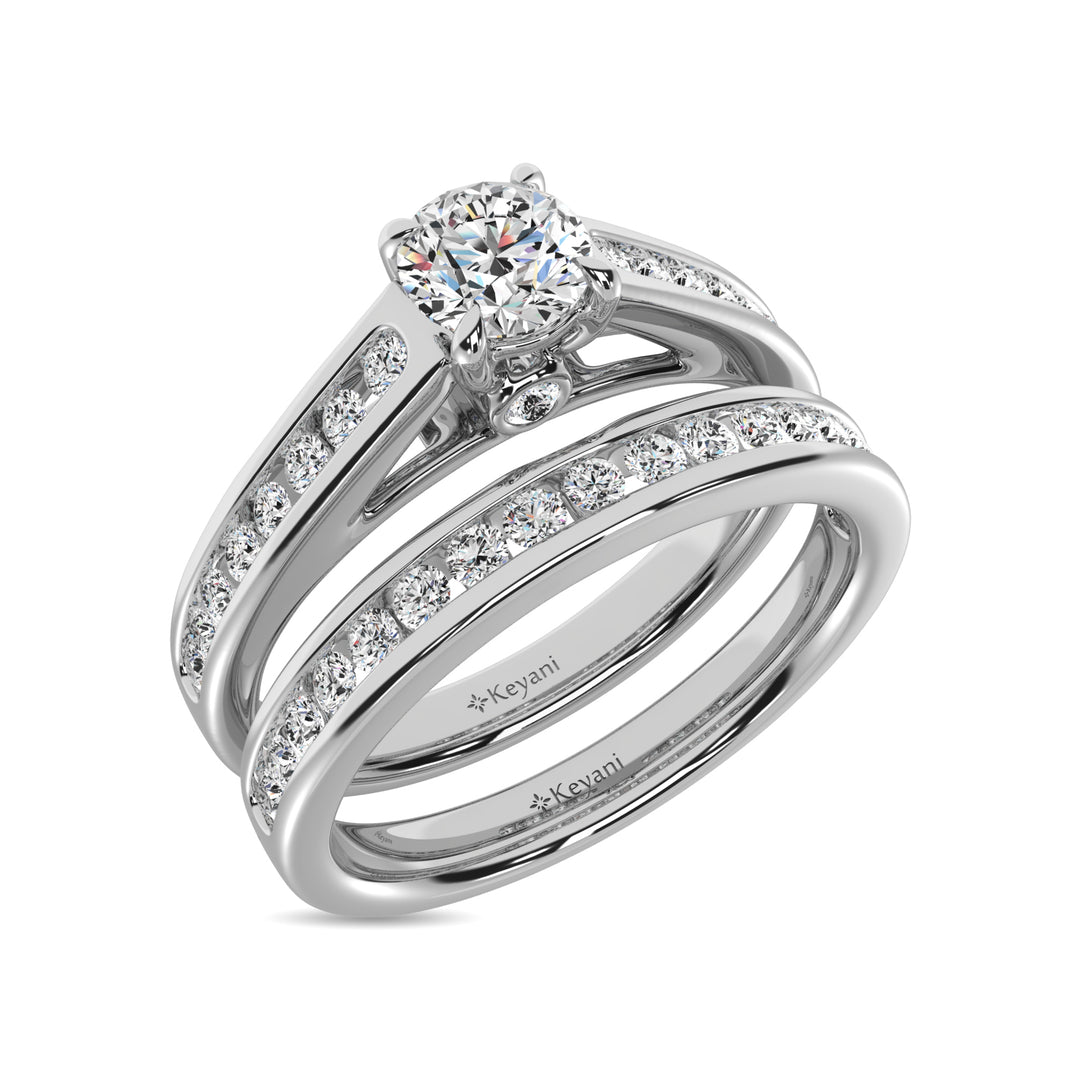 Diamond 1 Ct.Tw. Bridal Ring in 14K White Gold