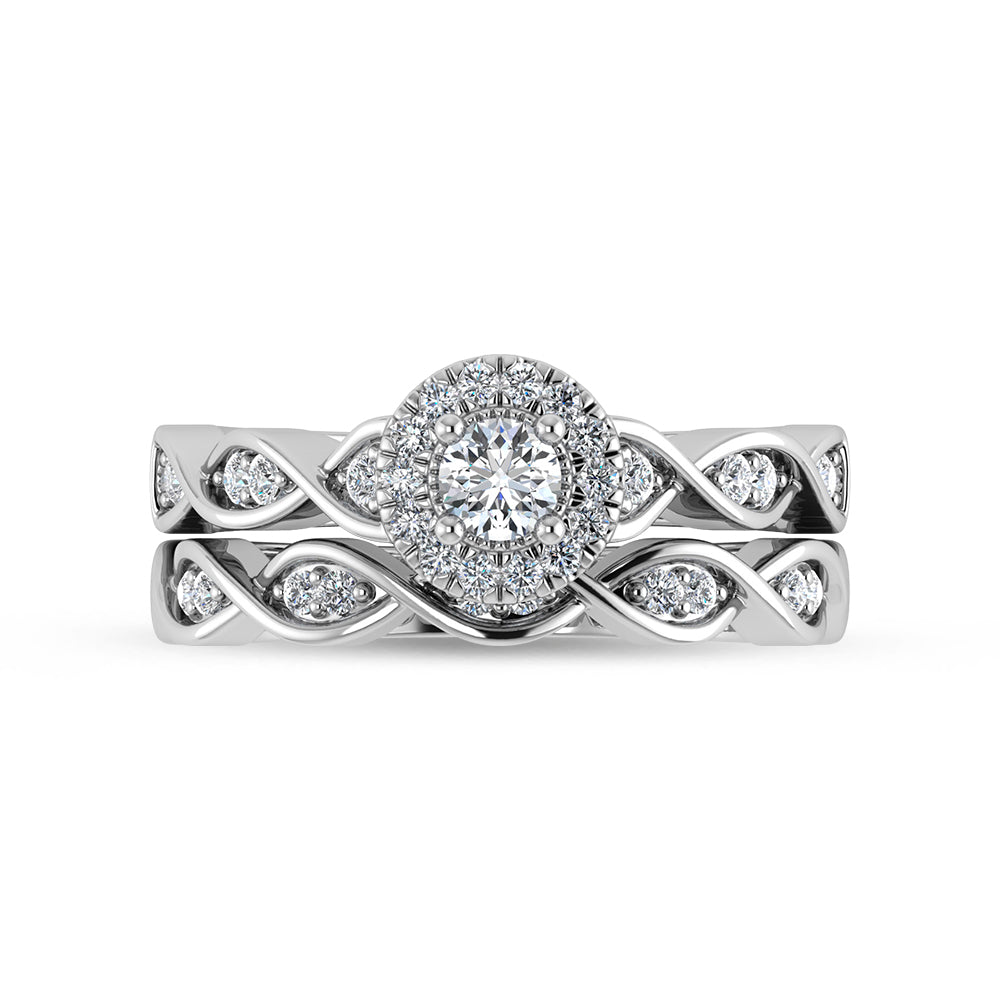 Diamond 1/2 Ct.Tw. Bridal Ring in 14K White Gold