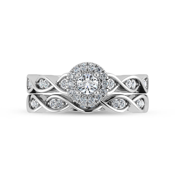 Diamond 1/2 Ct.Tw. Bridal Ring in 14K White Gold