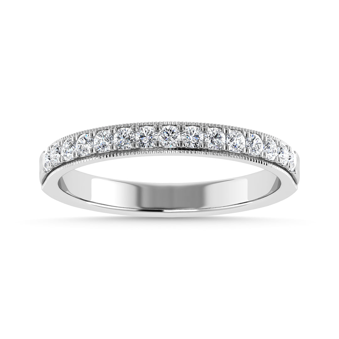 Diamond 1/4 Ct.Tw. Ladies Wedding Band in 14K White Gold