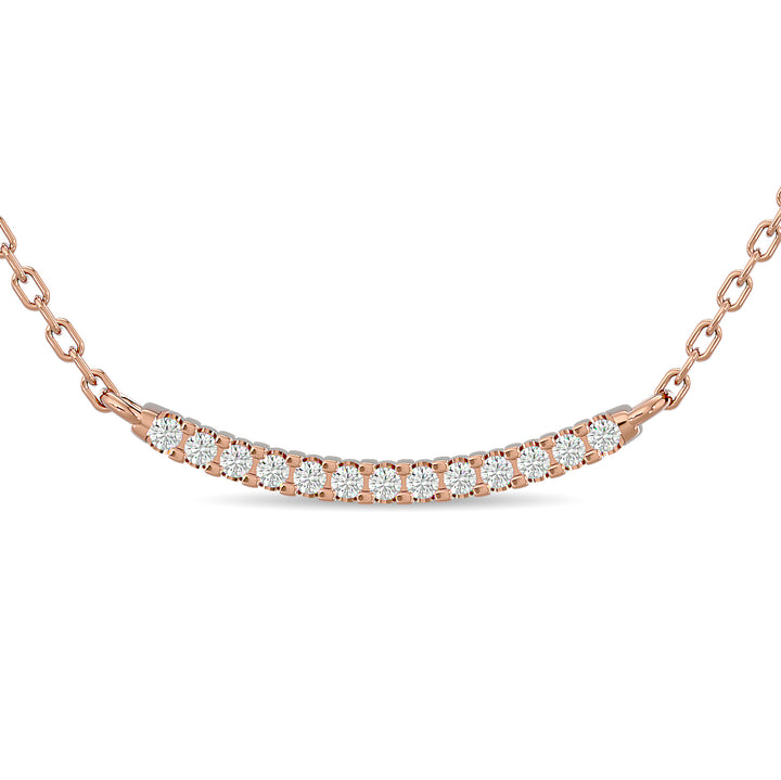 Diamond 1/6 Ct.tw Fashion Necklace  in 10K Rose Gold