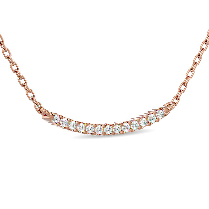 Diamond 1/6 Ct.tw Fashion Necklace  in 10K Rose Gold