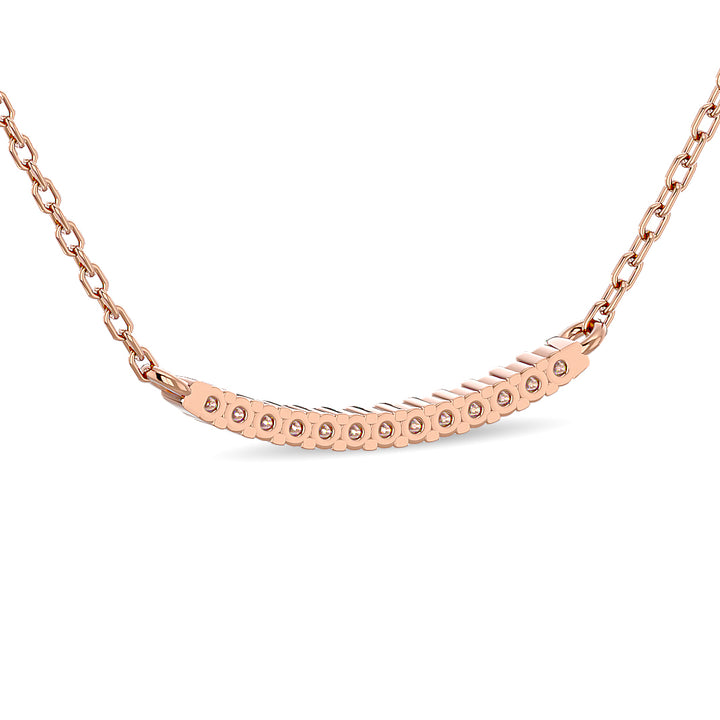 Diamond 1/6 Ct.tw Fashion Necklace  in 10K Rose Gold