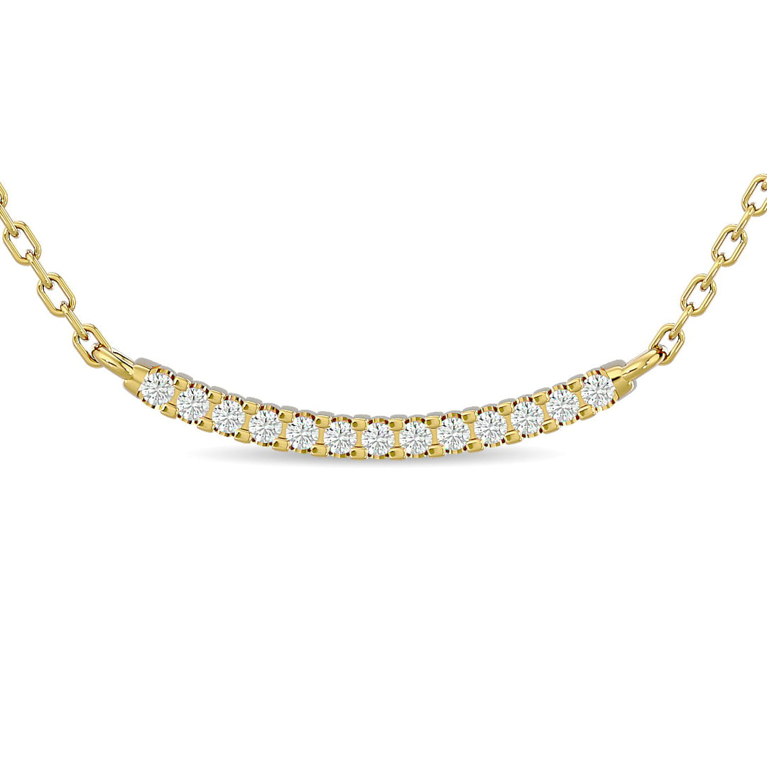Diamond 1/6 Ct.tw Fashion Necklace  in 10K Yellow Gold