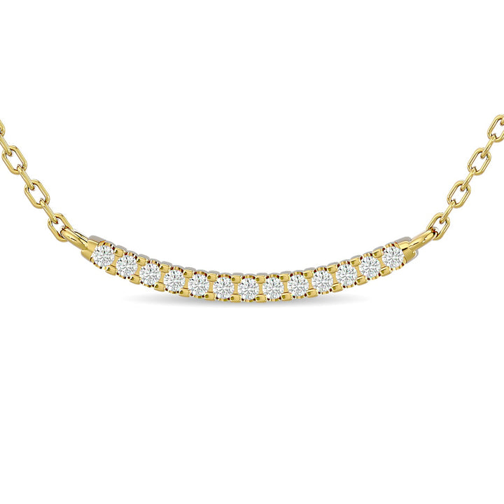 Diamond 1/6 Ct.tw Fashion Necklace  in 10K Yellow Gold