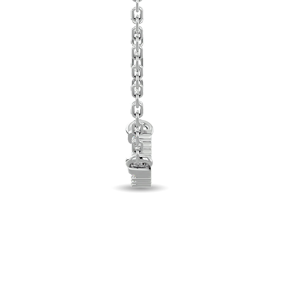 Diamond Round Cut Fashion Necklace 1/6 Ct.tw in 10K White Gold