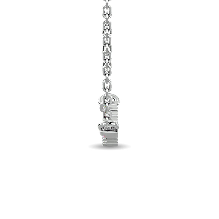 Diamond Round Cut Fashion Necklace 1/6 Ct.tw in 10K White Gold