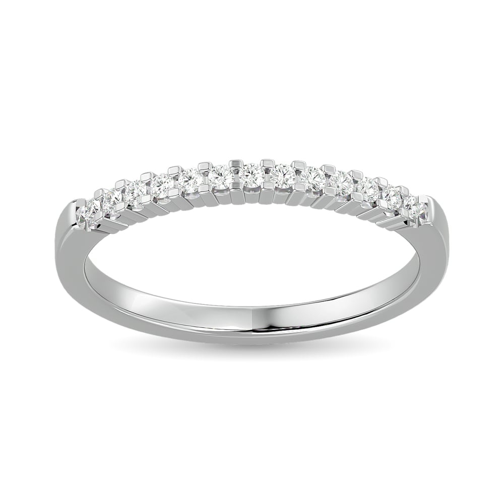 Diamond Wedding Band 1/6 Ct.tw in 10K White Gold