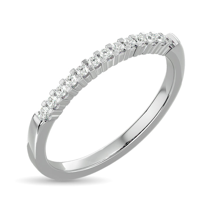 Diamond Wedding Band 1/6 Ct.tw in 10K White Gold