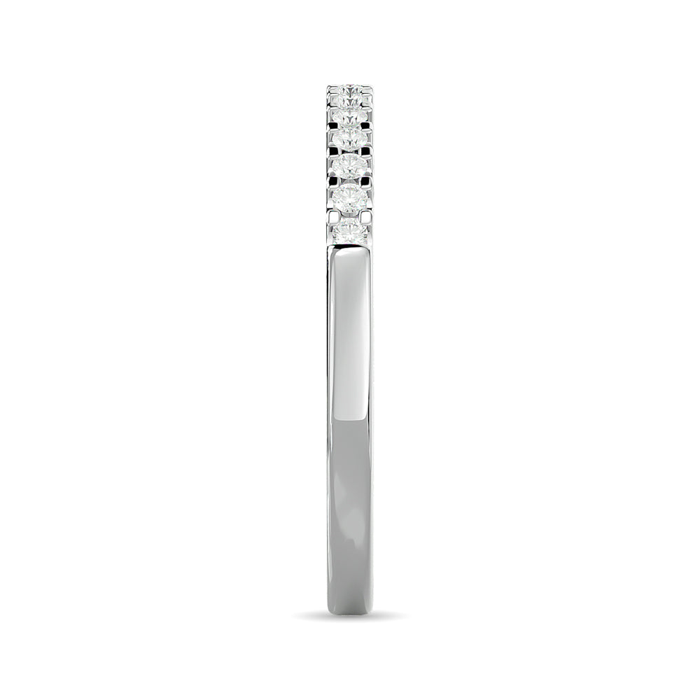 Diamond Wedding Band 1/6 Ct.tw in 10K White Gold