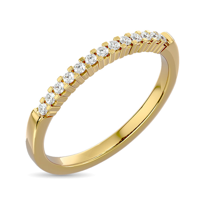 Diamond Wedding Band 1/6 Ct.tw in 10K Yellow Gold
