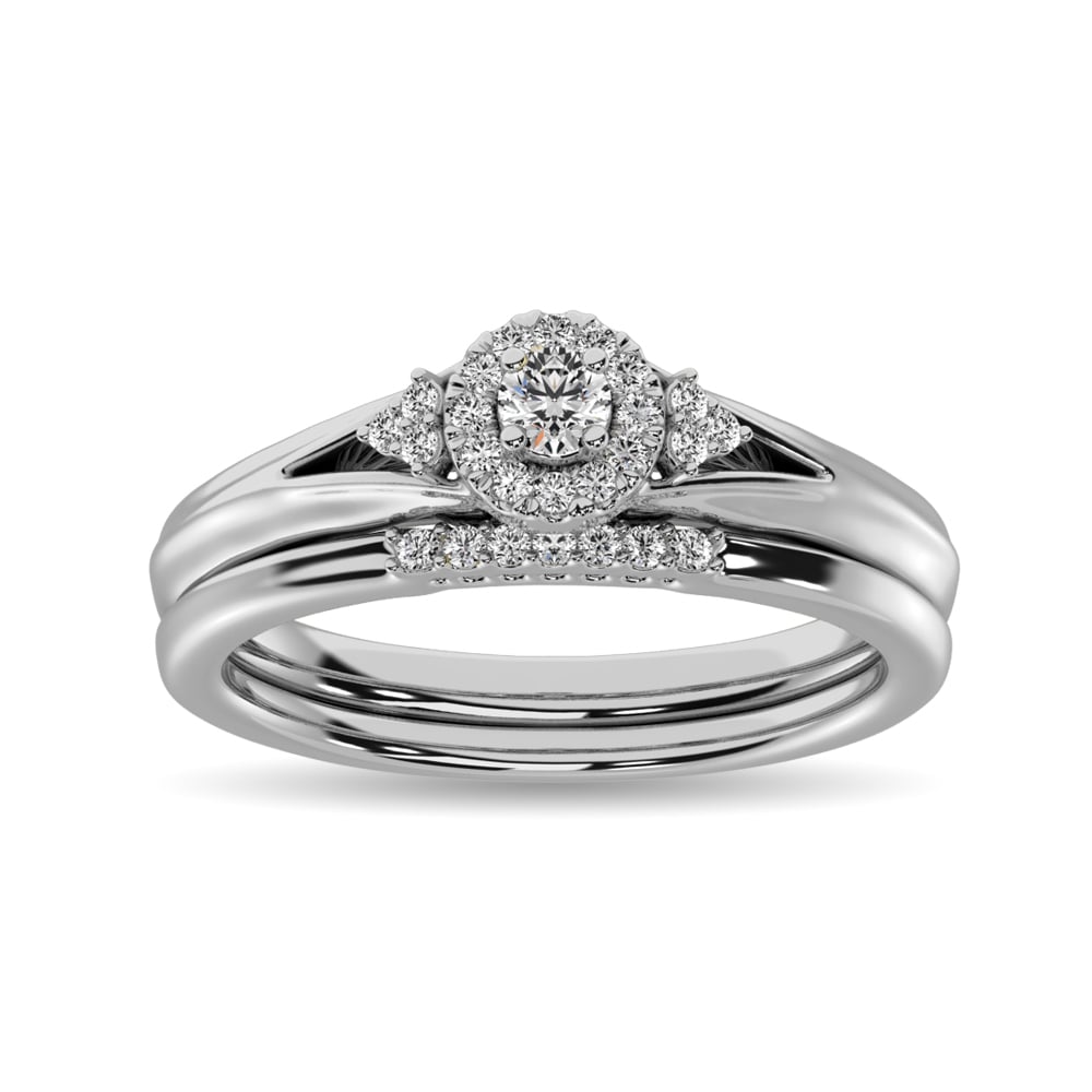 Diamond Bridal Ring 1/4 Ct.tw in Round-cut 10K White Gold