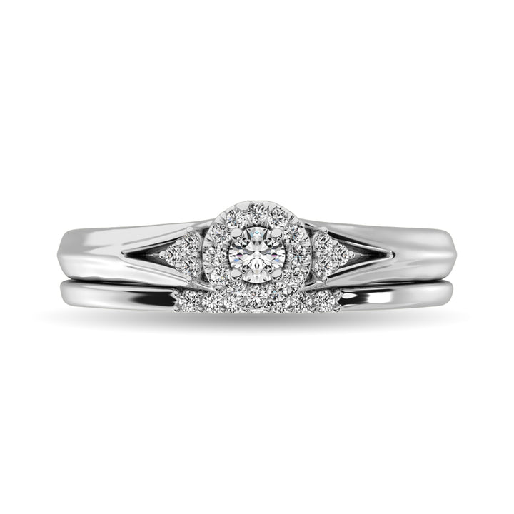 Diamond Bridal Ring 1/4 Ct.tw in Round-cut 10K White Gold