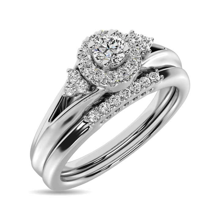Diamond Bridal Ring 1/4 Ct.tw in Round-cut 10K White Gold