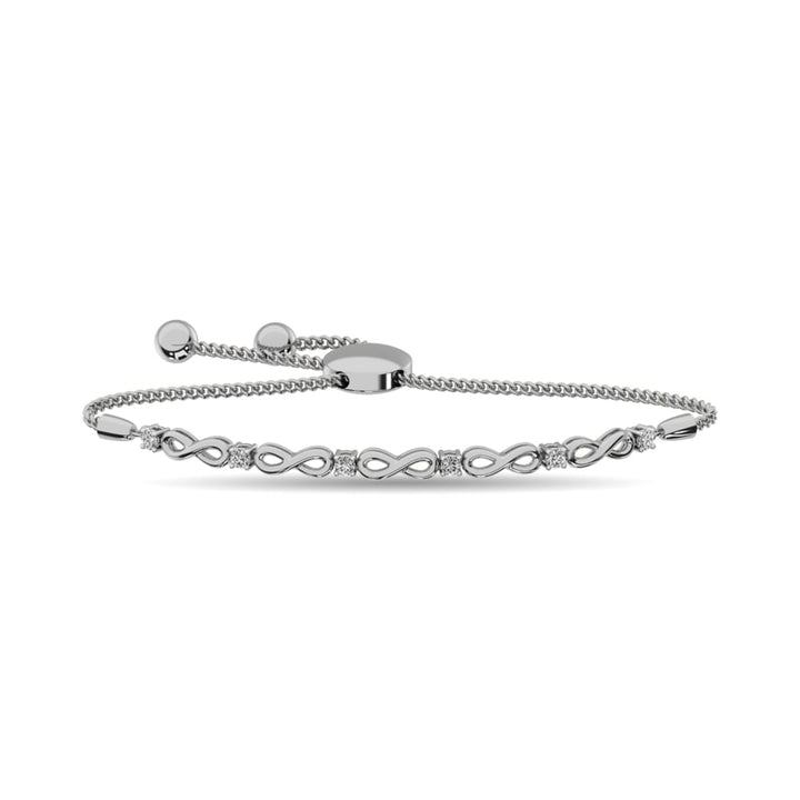 Diamond Infinity Bracelet 1/50 Ct.tw in Sterling Silver