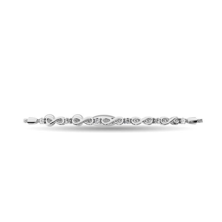 Diamond Infinity Bracelet 1/50 Ct.tw in Sterling Silver